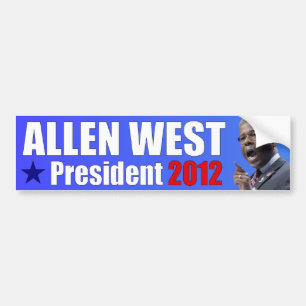 Adesivo Para Carro Allen ocidental para o presidente - 2012