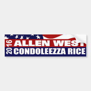 Adesivo Para Carro Allen West Condoleezza Rice 2016
