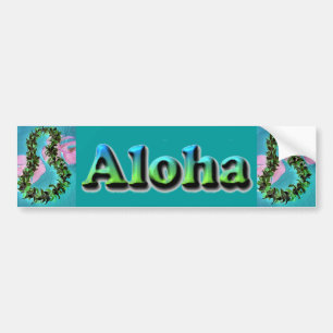 Adesivo Para Carro Aloha Lei do para-choques havaiano