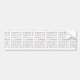 Adesivo Para Carro Alpahbet do século 12