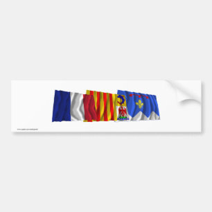 Adesivo Para Carro Alpes-de-Haute-Provence, PACA & bandeiras de