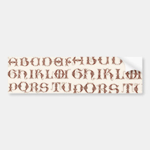 Adesivo Para Carro Alphabet Bumper Sticker