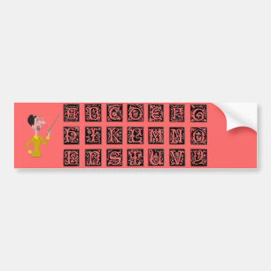 Adesivo Para Carro Alphabet Bumper Sticker