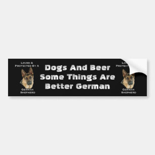 Adesivo Para Carro Amado & protegido por um german shepherd