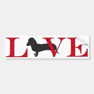 Adesivo Para Carro Amante Bumpersticker do Dachshund