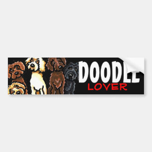 Adesivo Para Carro Amante do Doodle do arco-íris de Labradoodle