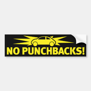 Adesivo Para Carro Amarelo de Punchbuggy - nenhum Punchbacks!
