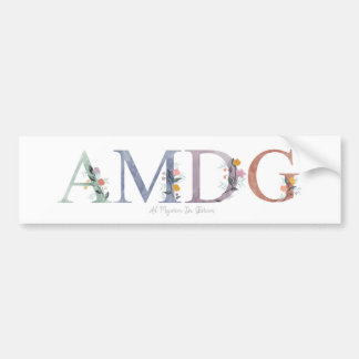 Adesivo Para Carro AMDG Católico