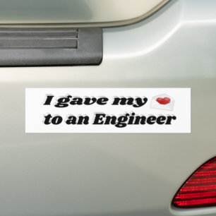 Adesivo Para Carro Ame o meu Engenheiro