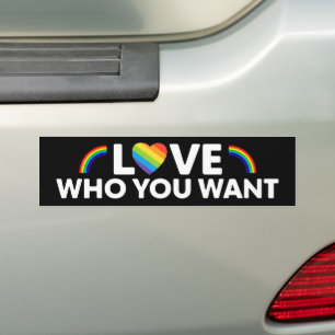 Adesivo Para Carro Ame Quem Você Quer Orgulho gay LGBT