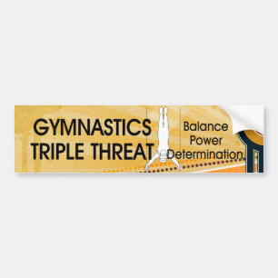 Adesivo Para Carro Ameaça SUPERIOR triplicar-se da ginástica (homen