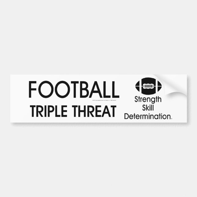 Adesivo Para Carro Ameaça tripla de futebol (Frente)
