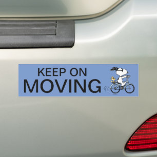 Adesivo Para Carro Amendoins Bicicleta Snoopy & Woodstock