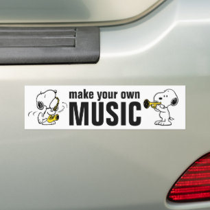 Adesivo Para Carro Amendoins Jogador Esnoopy Saxofone