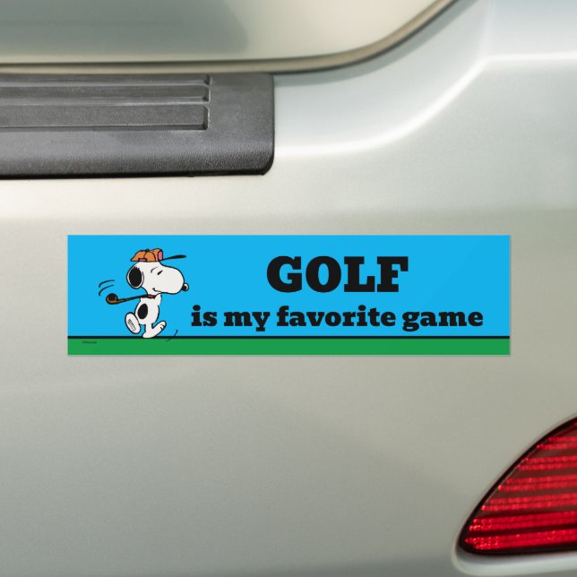 Adesivo Para Carro Amendoins | Snoopy Golf Swing (No carro)