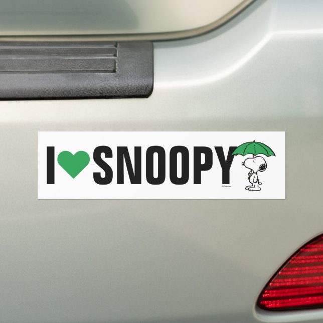 Adesivo Para Carro Amendoins | Snoopy Green Umbrella (No carro)