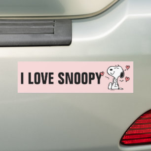 Adesivo Para Carro Amendoins   Snoopy Hearts