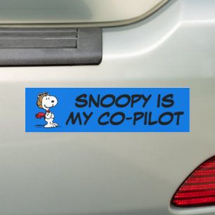 Adesivo Para Carro Amendoins   Snoopy O Áce Voador