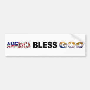 Adesivo Para Carro América abençoa o deus