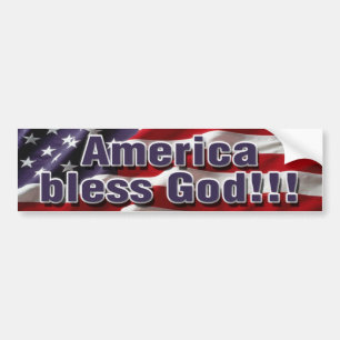 Adesivo Para Carro América abençoa o deus Bumpersticker