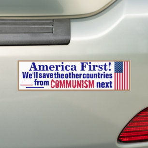 Adesivo Para Carro America First Bumper Sticker