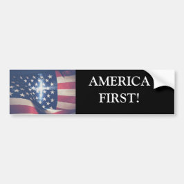 Adesivo Para Carro America First Bumper Sticker