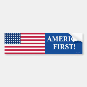 Adesivo Para Carro America First Bumper Sticker