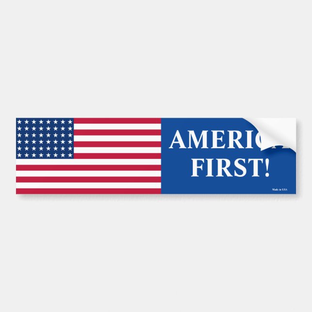 Adesivo Para Carro America First Bumper Sticker (Frente)