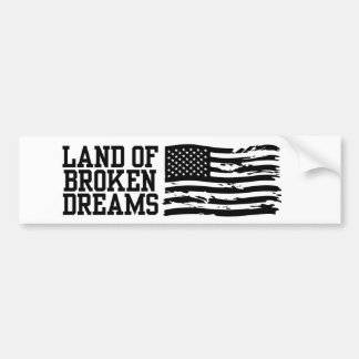 Adesivo Para Carro América Terra de Sonhos Quebrados Política Anti-Tr