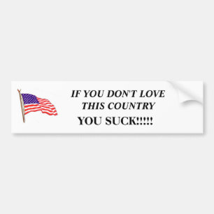 Adesivo Para Carro AmericanFlag01, SE VOCÊ NÃO AMA ESTE PAÍS,…