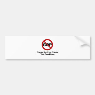 Adesivo Para Carro Amigos não deixam amigos votarem republicanos