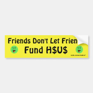 Adesivo Para Carro Amigos não permitem que amigos financiem H$US