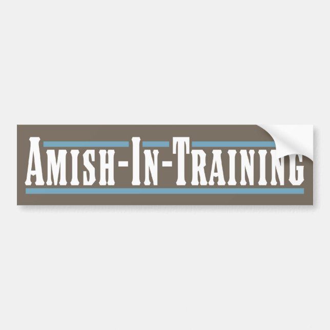 Adesivo Para Carro Amish-Em-Treinamento (Frente)