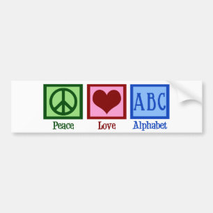 Adesivo Para Carro Amor ABC da paz
