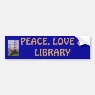 ADESIVO PARA CARRO AMOR & BIBLIOTECA DA PAZ