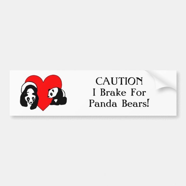 Adesivo Para Carro Amor da panda (Frente)