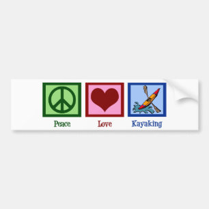 Adesivo Para Carro Amor da paz que Kayaking