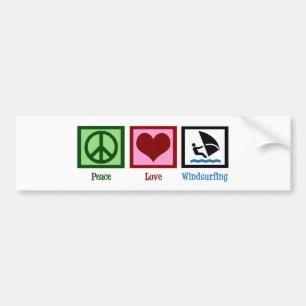 Adesivo Para Carro Amor da paz que Windsurfing