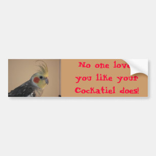 Adesivo Para Carro Amor do Cockatiel