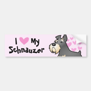 Adesivo Para Carro Amor do Schnauzer