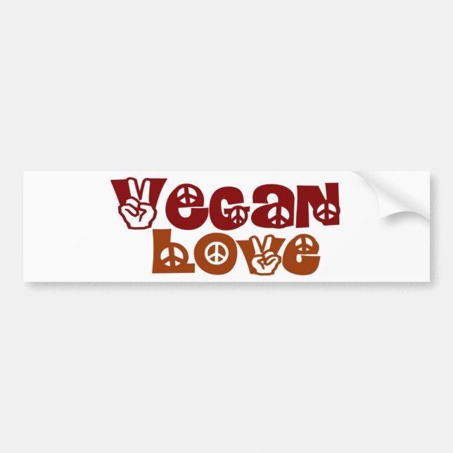 Adesivo Para Carro Amor do Vegan (Frente)