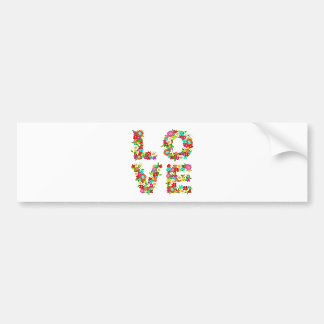 Adesivo Para Carro amor floral (Frente)