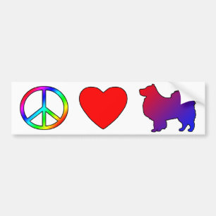 Adesivo Para Carro Amor Lapphunds finlandês da paz
