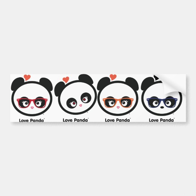 Adesivo Para Carro Amor Panda® (Frente)