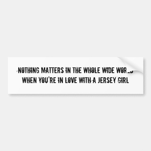 Adesivo Para Carro Amor para uma menina do jérsei (Frente)