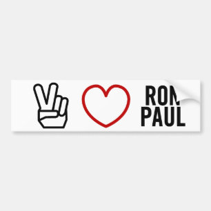 Adesivo Para Carro Amor Ron Paul da paz