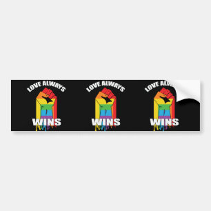 Adesivo Para Carro Amor sempre ganha Gay LGBT