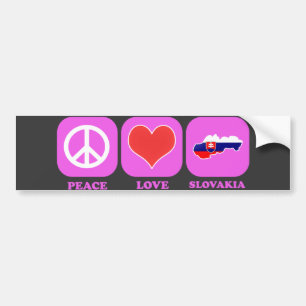 Adesivo Para Carro Amor Slovakia da paz