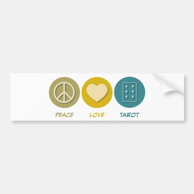 Adesivo Para Carro Amor Tarot da paz (Frente)