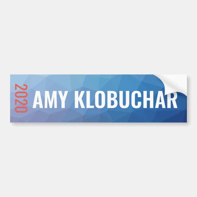 Adesivo Para Carro Amy Klobuchar 2020 geométricos azuis (Frente)